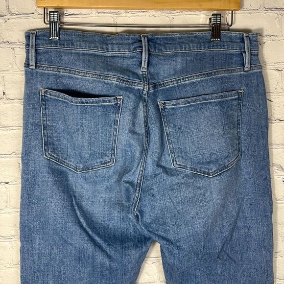 Frame Jeans Le Beau Crop Distressed Straight Raw Hem size 28 - Picture 5 of 11